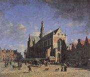 BERCKHEYDE, Gerrit Adriaensz. The Market Place and the Grote Kerk at Haarlem china oil painting reproduction